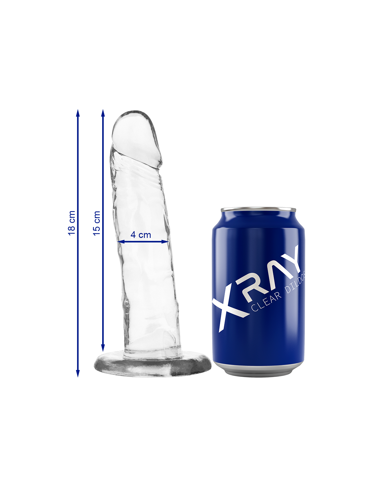 X RAY - CAZZO TRASPARENTE 18 CM -O- 4 CM