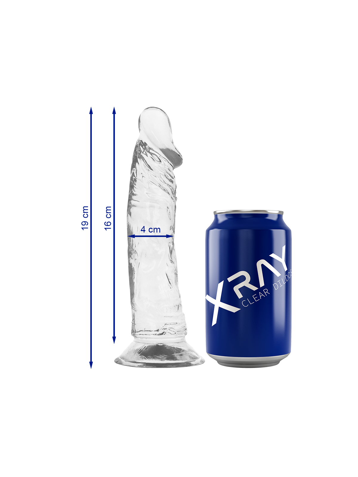 X RAY - CAZZO TRASPARENTE 19 CM -O- 4 CM