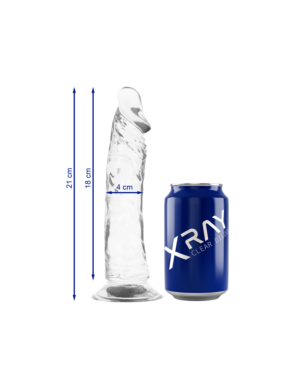 X RAY - CAZZO TRASPARENTE 21 CM -O- 4 CM