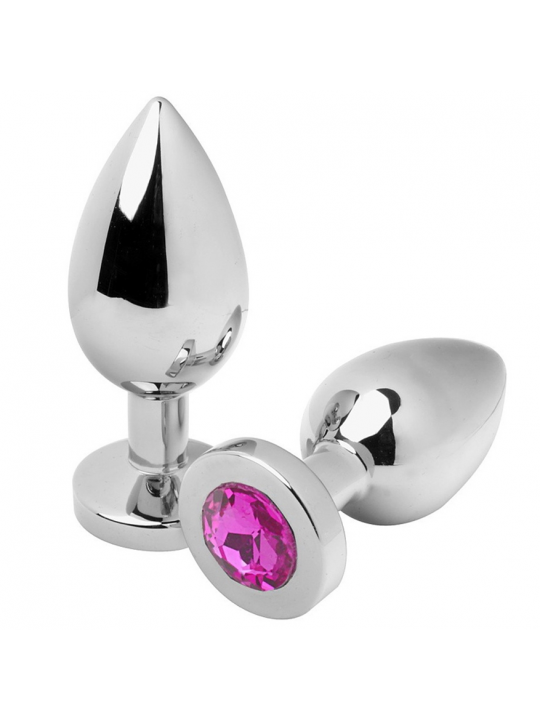 METAL HARD - PLUG ANALE DIAMOND ROSA MEDIO 7.62CM