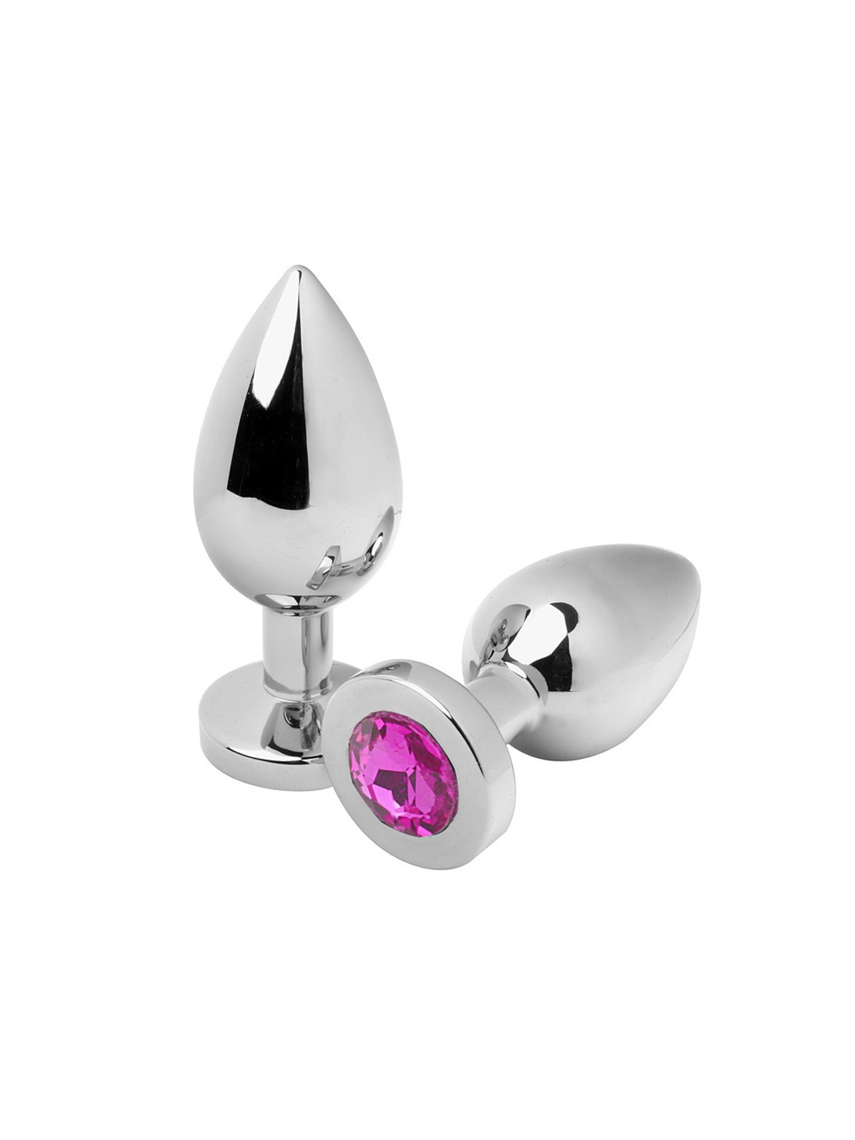 METAL HARD - PLUG ANALE DIAMOND ROSA MEDIO 7.62CM