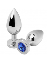 METAL HARD - PLUG ANALE DIAMOND BLUE MEDIO 7.62CM