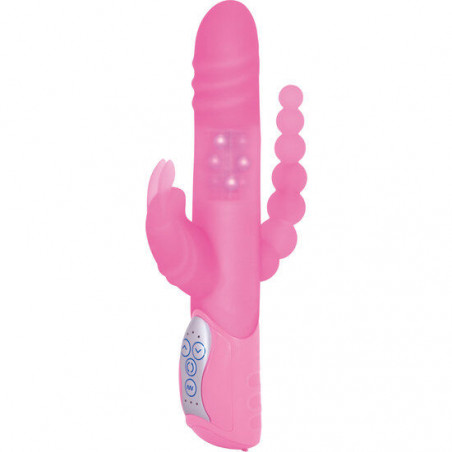 SEVEN CREATIONS - E RABBIT TRIPLE PLAY VIBRATORE TRIPLA STIMOLAZIONE ROSA