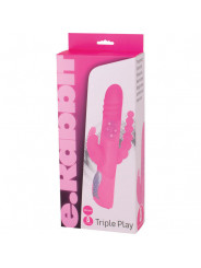 SEVEN CREATIONS - E RABBIT TRIPLE PLAY VIBRATORE TRIPLA STIMOLAZIONE ROSA