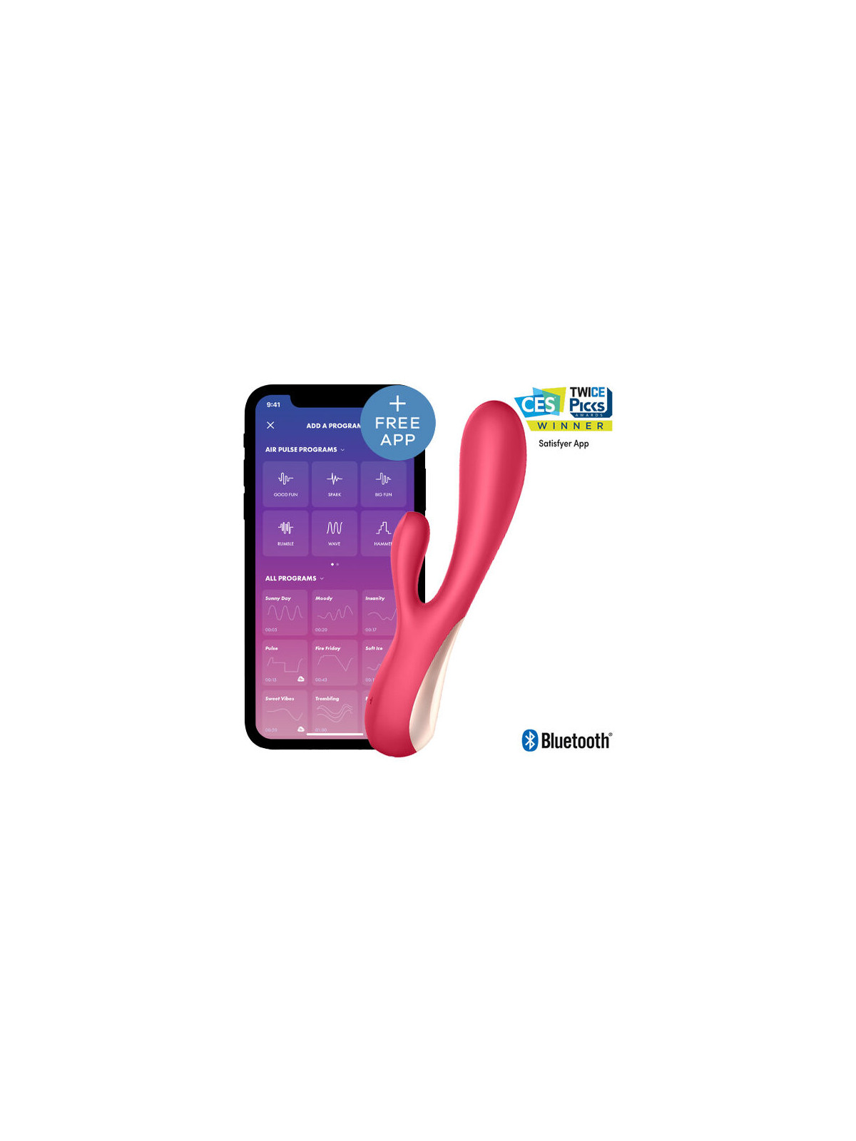 SATISFYER - MONO FLEX ROSSO CON APP