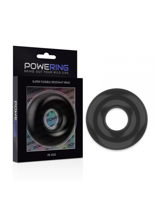 POWERING - ANELLO PER PENE SUPER FLESSIBILE E RESISTENTE 5CM PR03 NERO