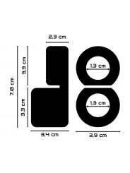 POWERING - ANELLO PER DOPPIO PENE SUPER FLESSIBILE E RESISTENTE PR09 NERO