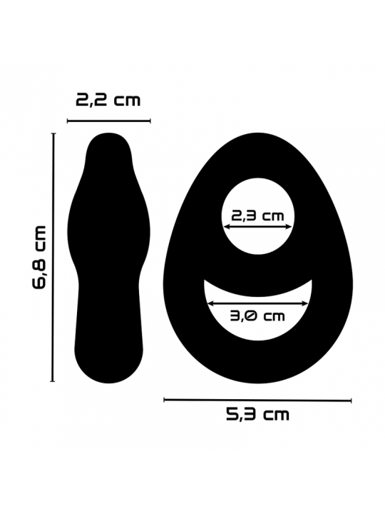 POWERING - ANELLO PER PENE E TESTICOLI SUPER FLESSIBILE E RESISTENTE PR14 NERO