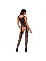 PASSION - DONNA BS072 BODYSTOCKING TAGLIA UNICA NERO