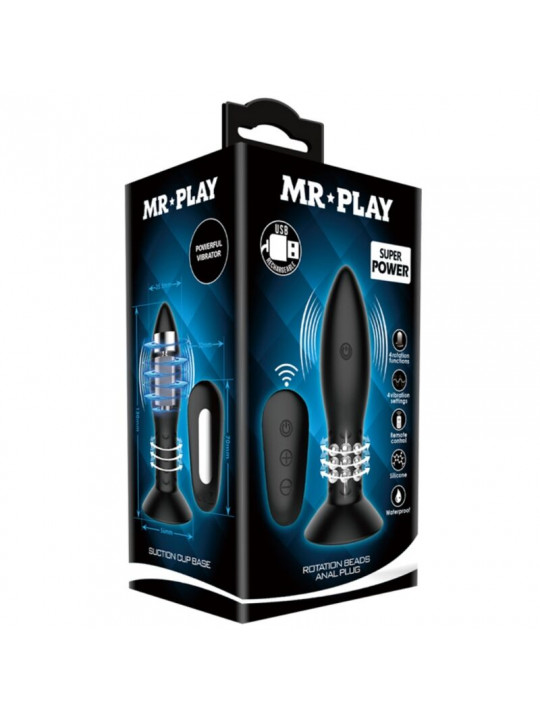 MR PLAY - SPINA CON TELECOMANDO SFERE ROTANTI NERE