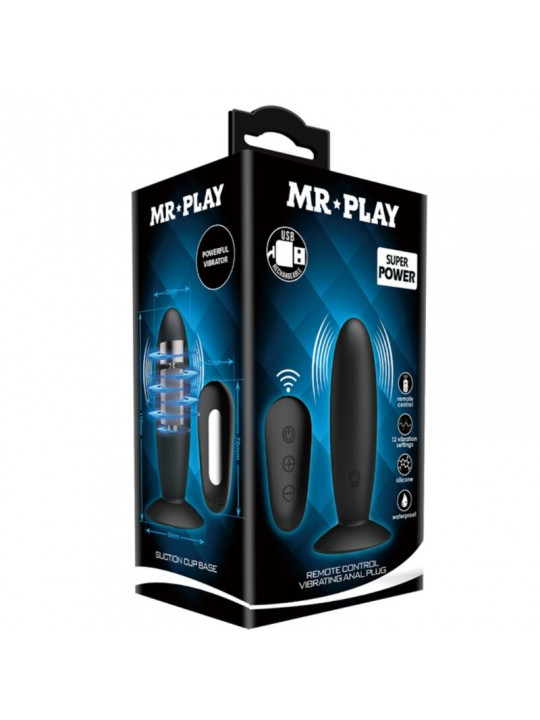 MR PLAY - PLUG ANALE CON TELECOMANDO VIBRAZIONE NERO