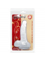 BAILE - DILDO REALISTICO CON VENTOSA E TESTICOLI 16.7 CM TRASPARENTE