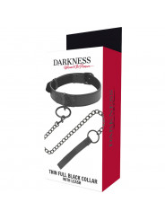 DARKNESS - COLLANA NERA CON CATENA