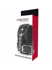 DARKNESS - MANETTE IN PELLE STRUTTURATA NERA