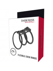 DARKNESS - SET DI 3 ANELLI PER PENE FLESSIBILI