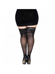 LEG AVENUE - COSTUME AUTOREGGENTE ALTA COSCIA VETRATA PLUS TAGLIA