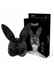 COQUETTE CHIC DESIRE - MASCHERA VEGANA IN PELLE CON ORECCHIE DI CONIGLIO