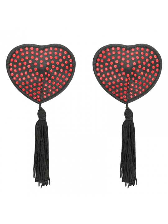 COQUETTE CHIC DESIRE - COPRI CAPEZZOLI CUORE NERO / ROSSO