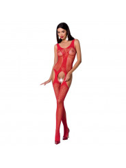 PASSION - WOMAN BS072 BODYSTOCKING TAGLIA UNICA ROSSO