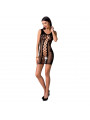 PASSION - DONNA BS073 BODYSTOCKING TAGLIA UNICA NERO