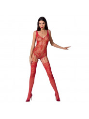 PASSION - WOMAN BS074 BODYSTOCKING TAGLIA UNICA ROSSO