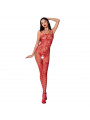 PASSION - WOMAN BS076 BODYSTOCKING TAGLIA UNICA ROSSO