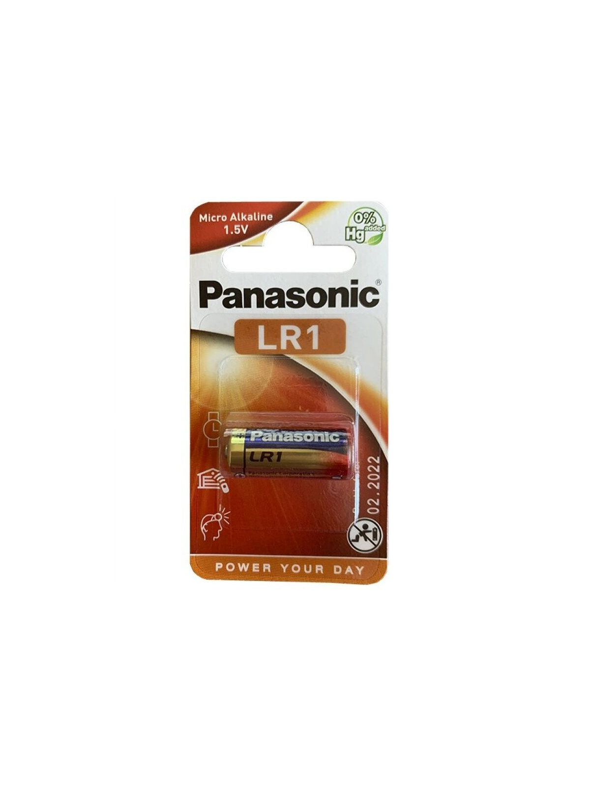 PANASONIC - BATTERIA ALCALINA LR1 1.5V BLISTER 1 UNITÀ