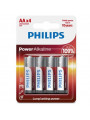 PHILIPS - POWER BATTERIA ALCALINA AA LR6 BLISTER * 4