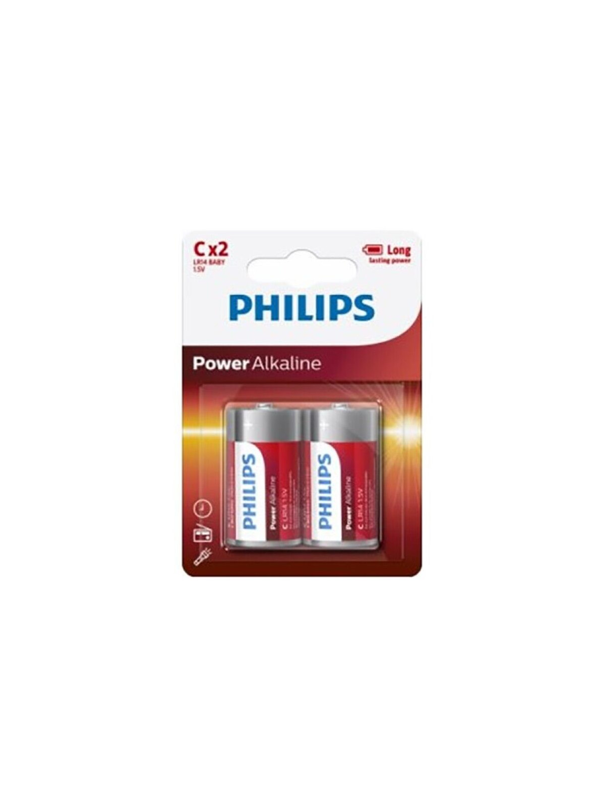 PHILIPS - POWER ALKALINE PILA C LR14 BLISTER * 2