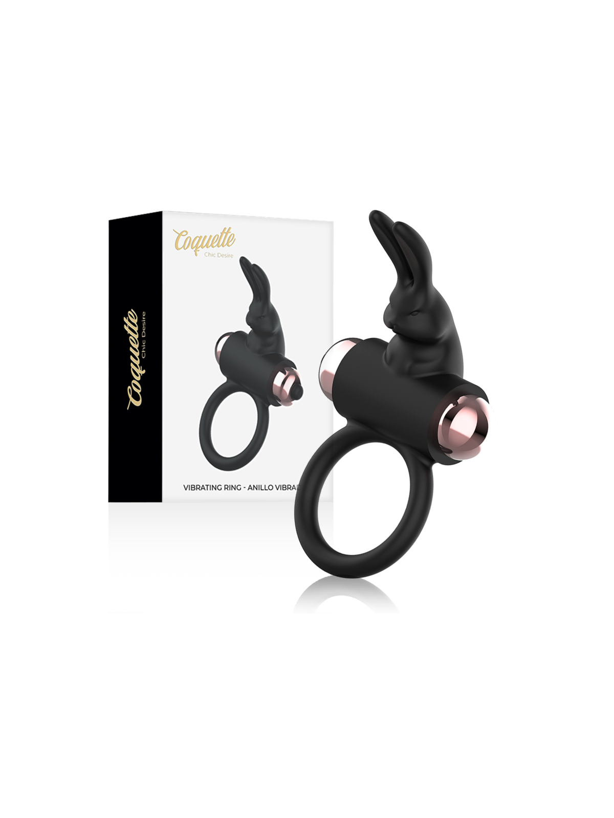 COQUETTE CHIC DESIRE - ANELLO DA CAZZO CON VIBRATORE NERO/ORO