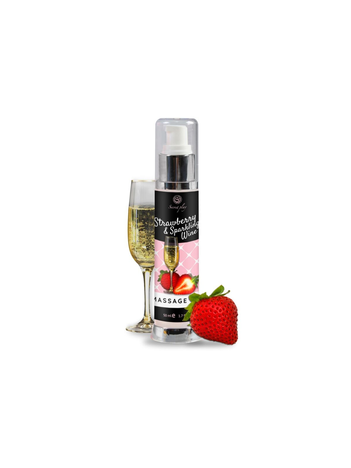 SECRETPLAY - OLIO DA MASSAGGIO ALLA FRAGOLA E VINO SPUMANTE 50 ML