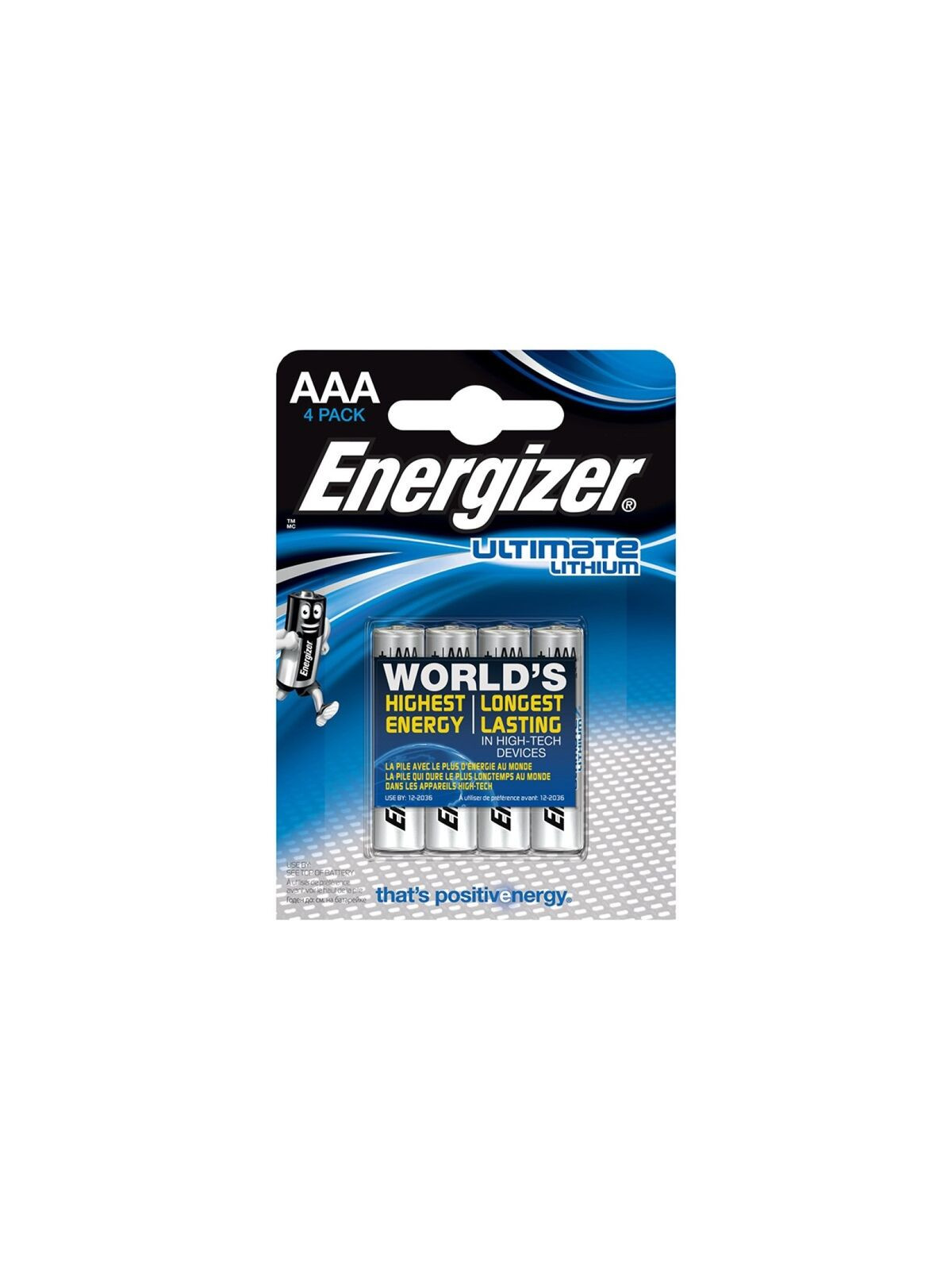 ENERGIZER - ULTIMATE LITIO AAA L92 LR03 1,5V *4