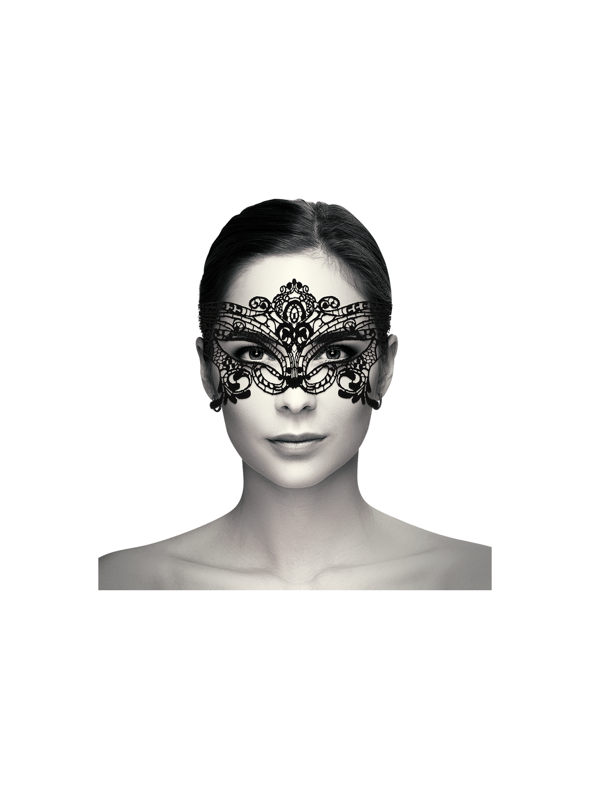 COQUETTE CHIC DESIRE - MASCHERA AMPIA IN PIZZO NERO