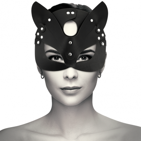 COQUETTE CHIC DESIRE - MASCHERA VEGANA IN PELLE CON ORECCHIE DI GATTO