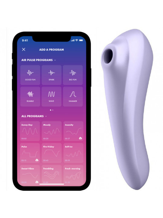 SATISFYER - VIBRATORE DUAL PLEASURE AIR PULSE MAUVE