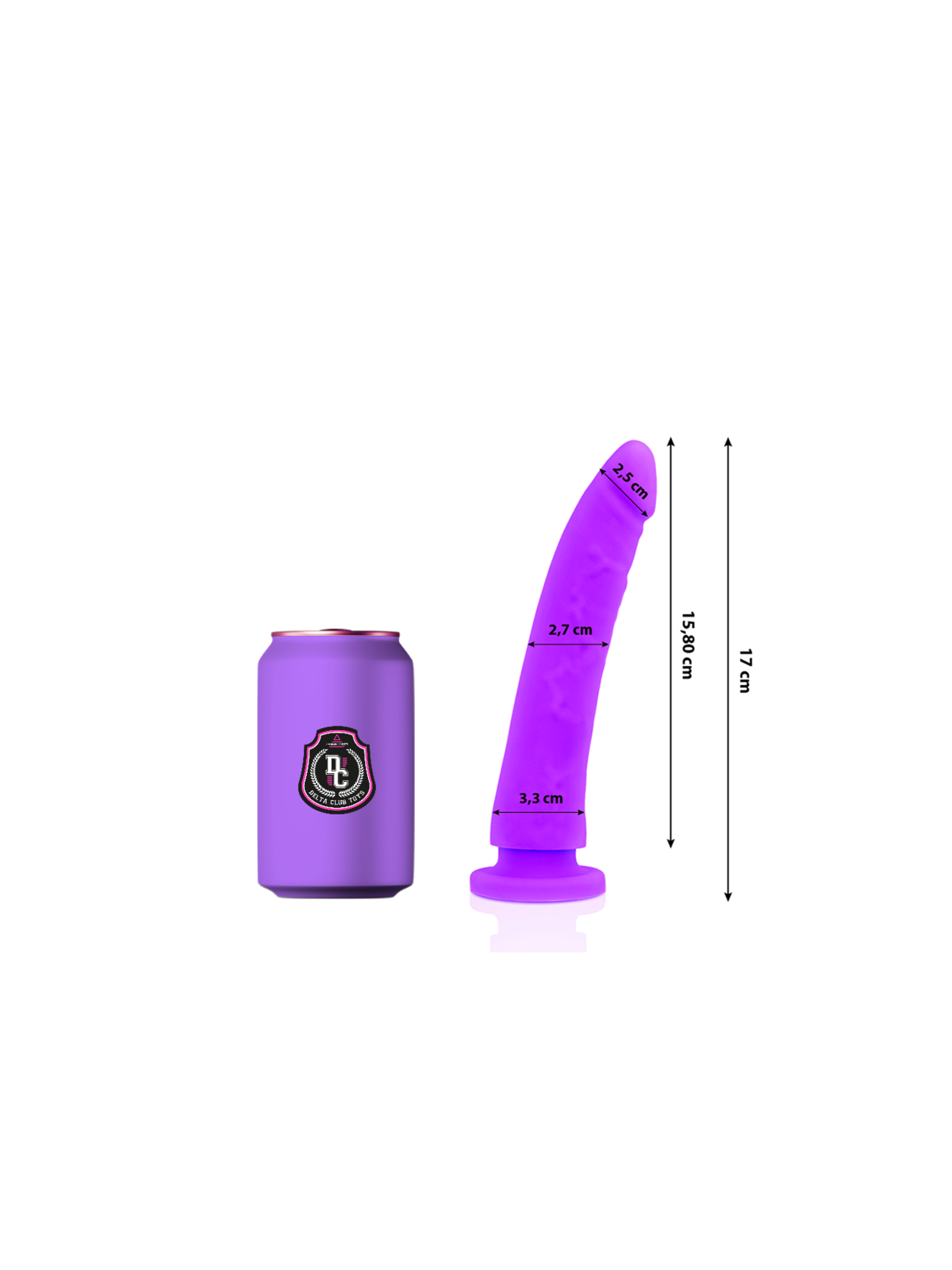 DELTA CLUB - TOYS DILDO MEDICO LILLA IN SILICONE 17 CM -O- 3 CM