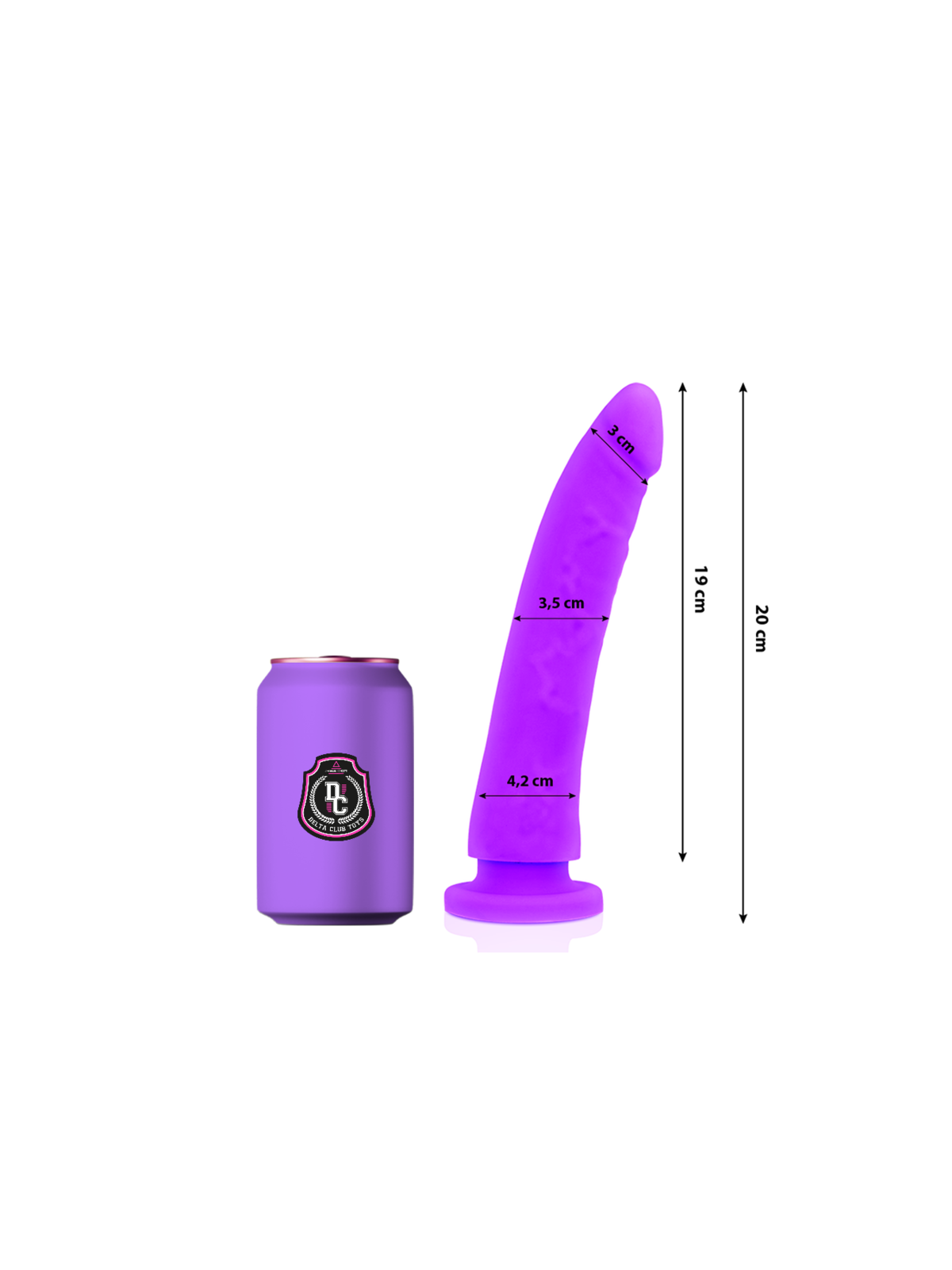 DELTA CLUB - TOYS DILDO MEDICO LILLA IN SILICONE 20 CM -O- 4 CM