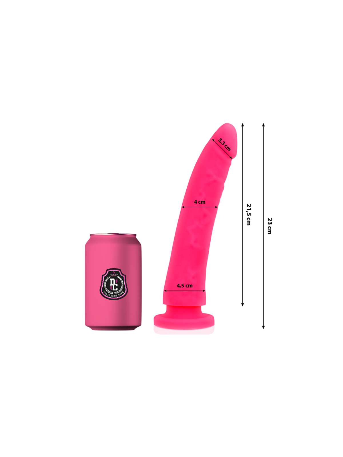 DELTA CLUB - TOYS DILDO MEDICO ROSA IN SILICONE 23 CM -O- 4.5 CM