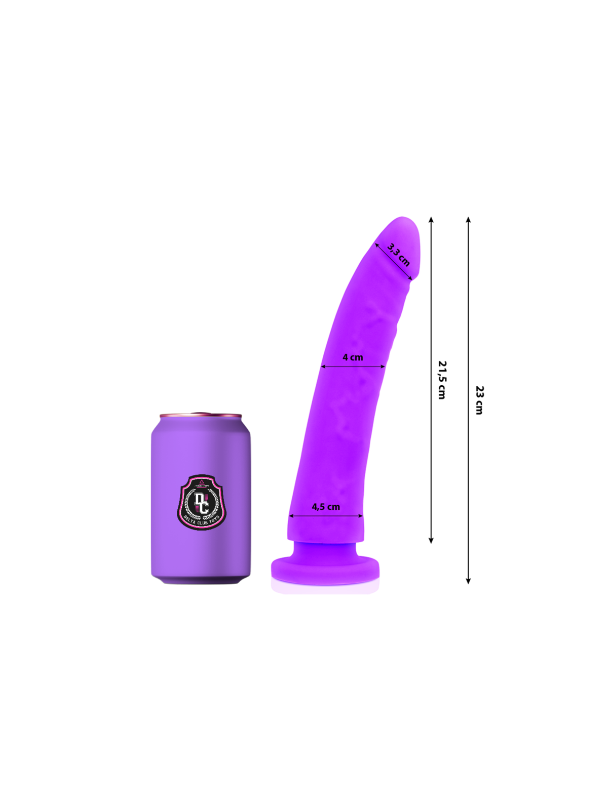 DELTA CLUB - TOYS DILDO MEDICO LILLA IN SILICONE 23 CM -O- 4.5 CM