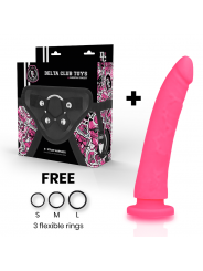 DELTA CLUB - TOYS IMBRACATURA + DONG SILICONE ROSA 20 CM -O- 4 CM