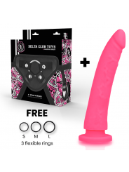 DELTA CLUB - TOYS IMBRACATURA + DONG SILICONE ROSA 23 CM -O- 4.5 CM