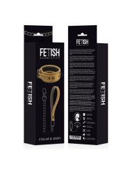 FETISH SUBMISSIVE ORIGEN - COLLANA FODERATA IN NEOPRENE CON CATENA