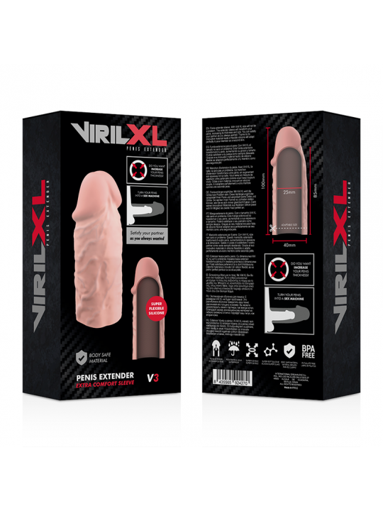 VIRILXL - ESTENSIONE NATURALE DEL PENE IN SILICONE LIQUIDO V3