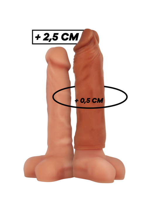 VIRILXL - ESTENSIONE DEL PENE IN SILICONE LIQUIDO V5 MARRONE