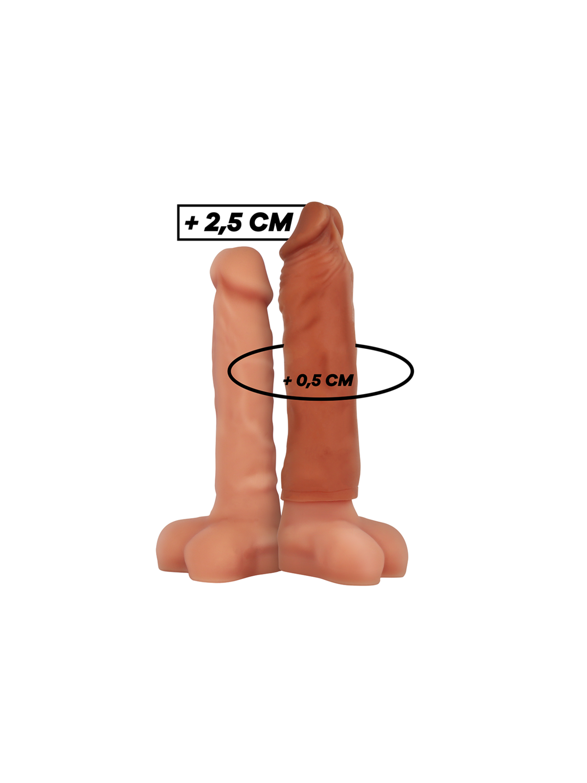 VIRILXL - ESTENSIONE DEL PENE IN SILICONE LIQUIDO V5 MARRONE