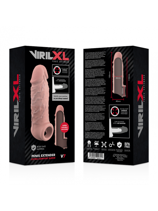 VIRILXL - ESTENSIONE NATURALE DEL PENE IN SILICONE LIQUIDO V7