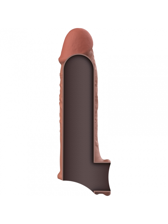 VIRILXL - ESTENSIONE DEL PENE IN SILICONE LIQUIDO V9 MARRONE