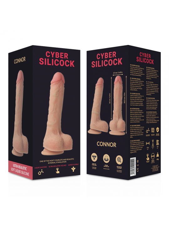 CYBER SILICOCK - CONNOR SILICONE LIQUIDO MORBIDO ULTRA REALISTICO 20.5 CM -O- 3.7 CM