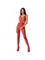 PASSION - WOMAN BS085 BODYSTOCKING ROSSO TAGLIA UNICA