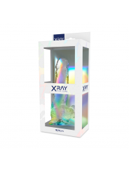 X RAY - IMBRACATURA + CAZZO TRASPARENTE CON SFERE 18.5 CM -O- 3.8 CM